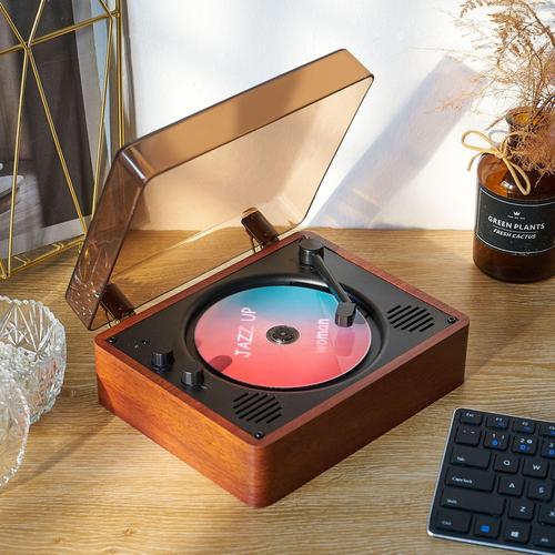 复古与发烧的完美共鸣 跨境桌面木质家用CD播放器&蓝牙音响